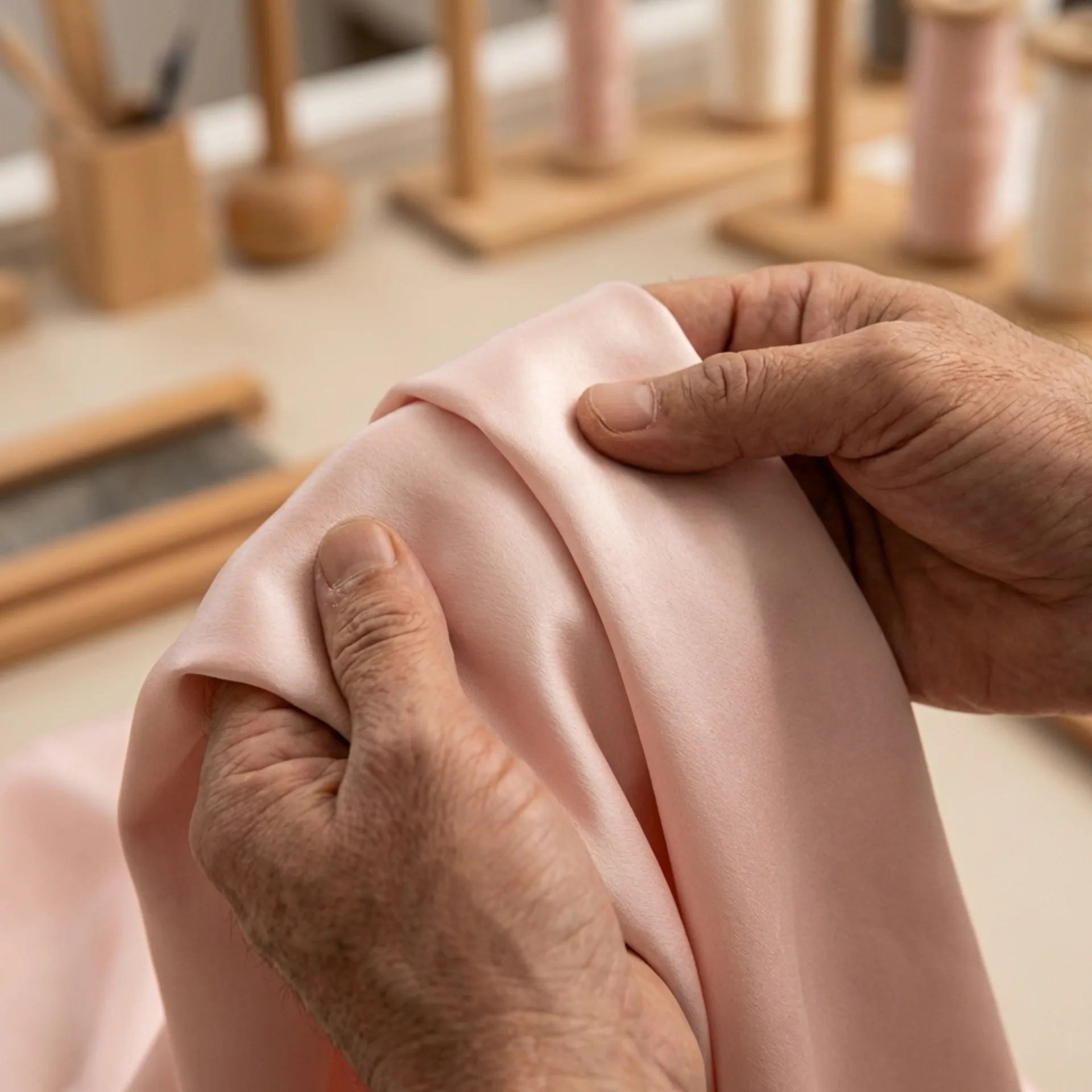 Qualitätskontrolle der Seide